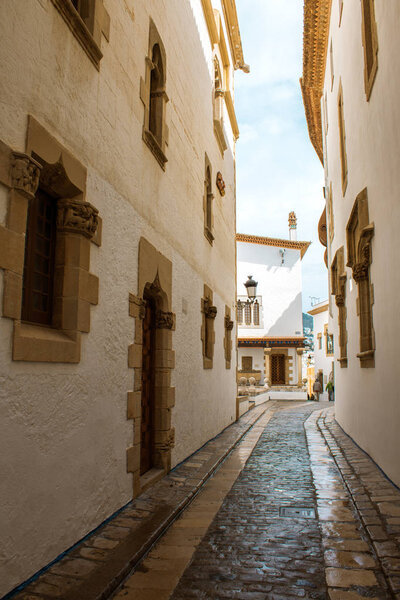 Empty narrow street in Spain