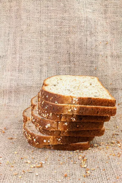 Vers Brood Segmenten Zak Achtergrond — Stockfoto