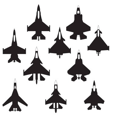 Donanma uçakları renk arka plan, basit vektör çizim