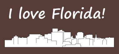 Tallahassee şehir silueti renkli arka plan üzerinde 