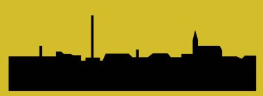 Helena şehir silueti renkli arka plan üzerinde 