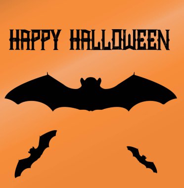 Cadılar Bayramı kartı şablonu, basit vektör çizim 