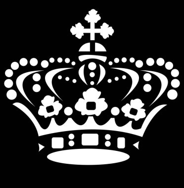 taç simgesi, sadece vektör illüstrasyon 