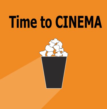 renk arka plan, basit vektör çizim üzerinde patlamış mısır