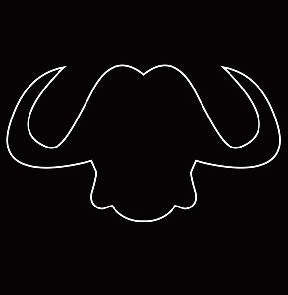 Buffalo Color Background Simple Vector Illustration — Stock Vector