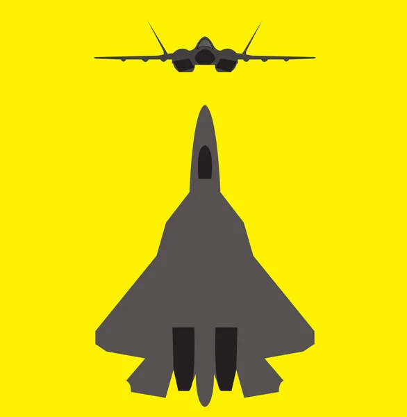 単純なベクトル イラスト背景色海軍飛行機 — ストックベクタ