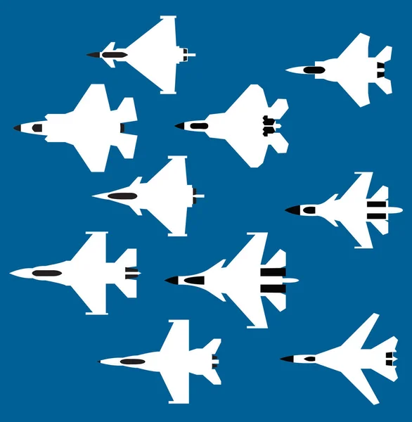 Planos Navy Sobre Fondo Color Ilustración Vectorial Simple — Archivo Imágenes Vectoriales