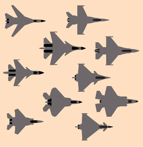 Avions Navy Sur Fond Couleur Illustration Vectorielle Simple — Image vectorielle