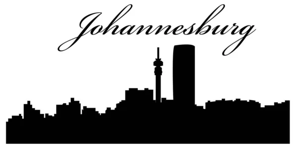 Johannesburg Silueta Ciudad Sobre Fondo Color — Vector de stock