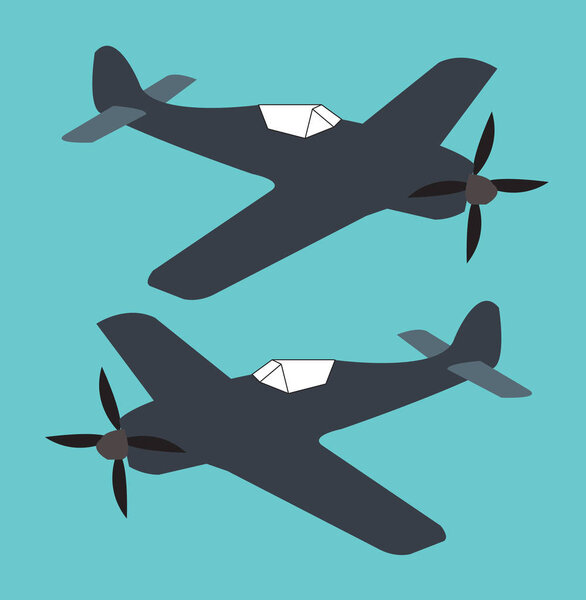 plane silhouettes, simply vector illustration 