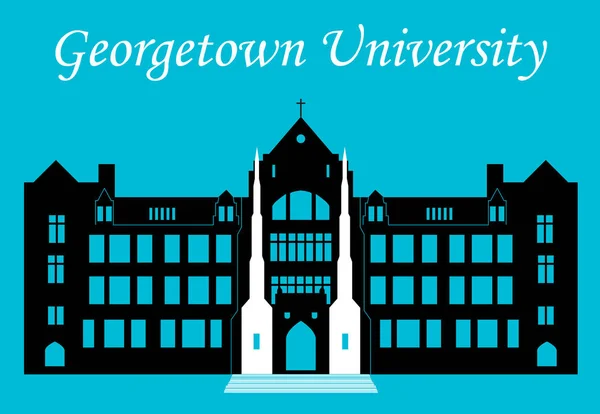 Georgetown Stadt Silhouette Auf Farbigem Hintergrund — Stockvektor