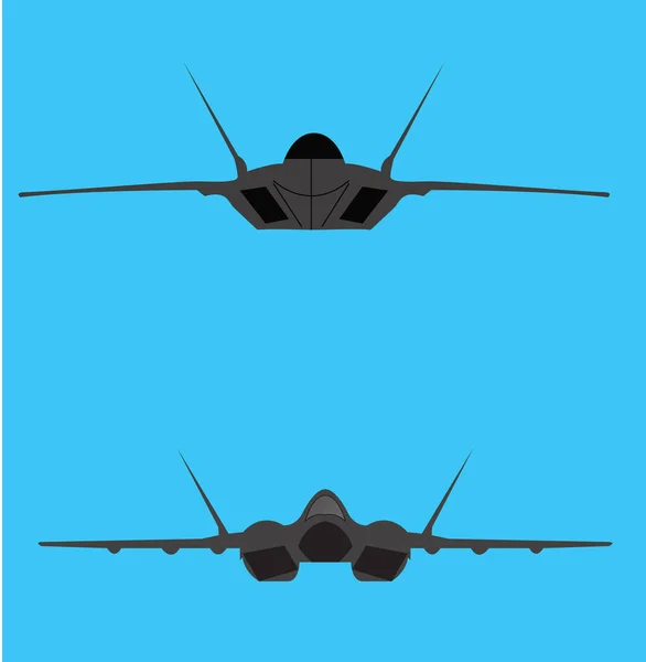 単純なベクトル イラスト背景色海軍飛行機 — ストックベクタ