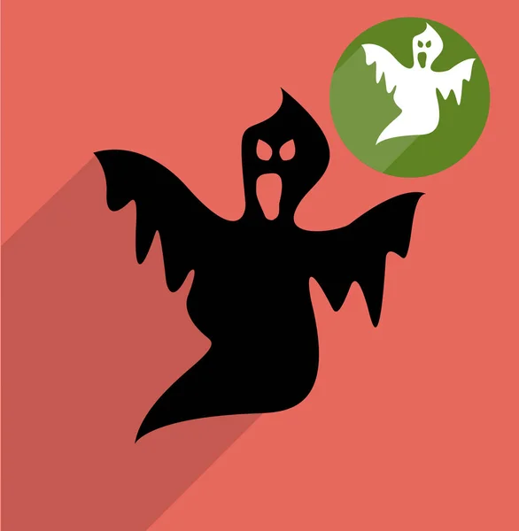 Plantilla Tarjeta Halloween Ilustración Vector Simple — Archivo Imágenes Vectoriales