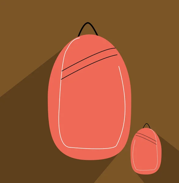 Τσάντα Στο Χρώμα Φόντου Απλή Διανυσματικά Εικονογράφηση — Διανυσματικό Αρχείο