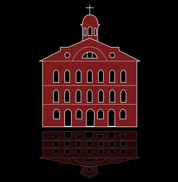Бостонський Архітектурний Силует Кольоровому Фоні — стоковий вектор