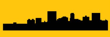 Columbia şehir silueti renkli arka plan üzerinde 