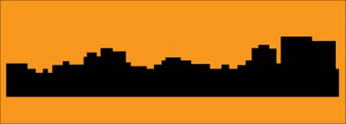 Jeneau şehir silueti renkli arka plan üzerinde 