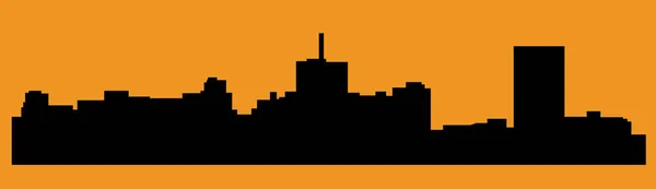 Dakar Stad Silhouet Gekleurde Achtergrond — Stockvector