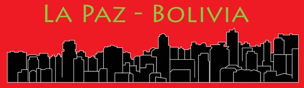 Силуэт Paz City Цветном Фоне — стоковый вектор