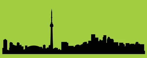 Toronto Şehir Silueti Renkli Arka Plan Üzerinde — Stok Vektör