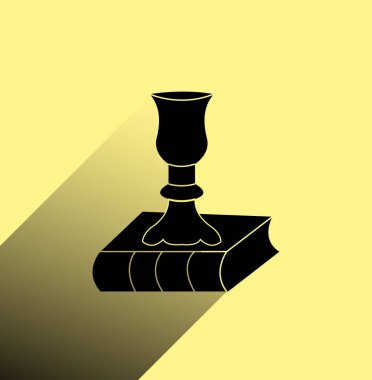 Renk arka plan, basit vektör çizim Koniv kase