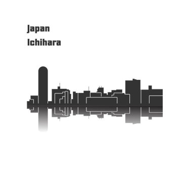 düz şehir silueti, basit vektör çizim 