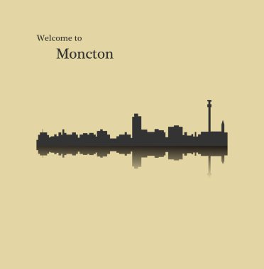 düz şehir silueti, basit vektör çizim 