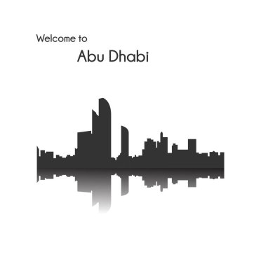 düz şehir silueti, basit vektör çizim 