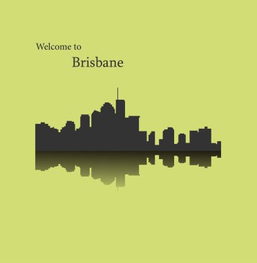 düz şehir silueti, basit vektör çizim 