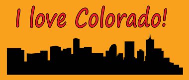 düz şehir silueti, basit vektör çizim 