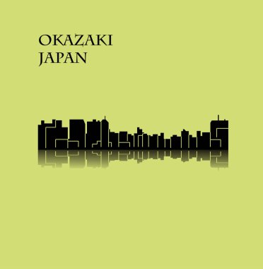 düz şehir silueti, basit vektör çizim 