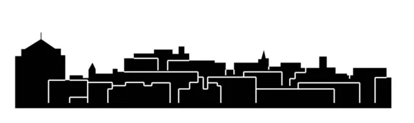 Wausau Silhouette Ville Sur Fond Coloré — Image vectorielle