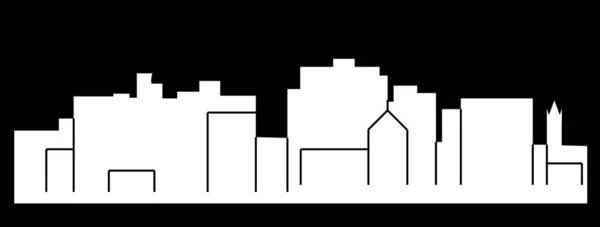 Wilkes Barre Stad Silhouet Gekleurde Achtergrond — Stockvector