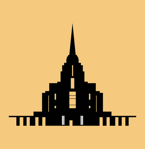 построение на цветном фоне, простая векторная иллюстрация
