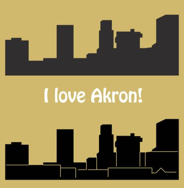 düz şehir siluetleri, basit vektör çizim seti 