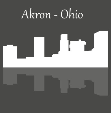 düz şehir silueti, basit vektör çizim 