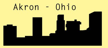 düz şehir silueti, basit vektör çizim 