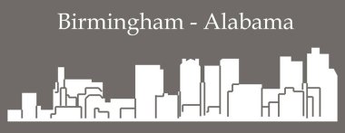 düz şehir silueti, basit vektör çizim 