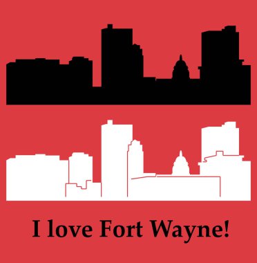 düz şehir siluetleri, basit vektör çizim seti 