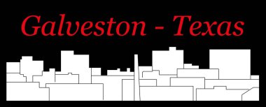 düz şehir silueti, basit vektör çizim 