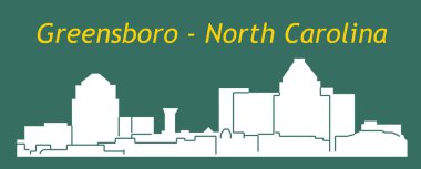 düz şehir silueti, basit vektör çizim 