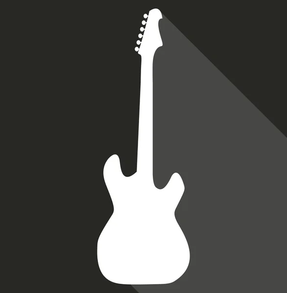 Elektrická Kytara Jednoduché Vektorové Ilustrace — Stockový vektor