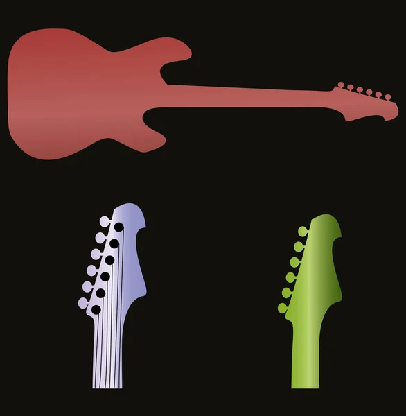 Guitare Électrique Illustration Vectorielle Simple — Image vectorielle