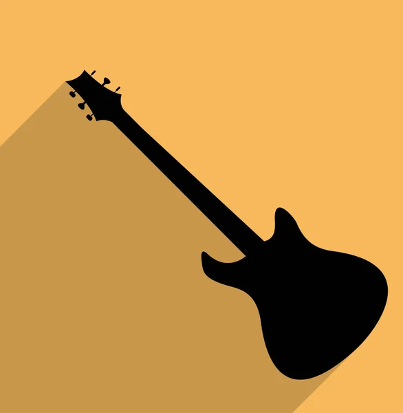 Elektro Gitar Basit Vektör Çizim — Stok Vektör