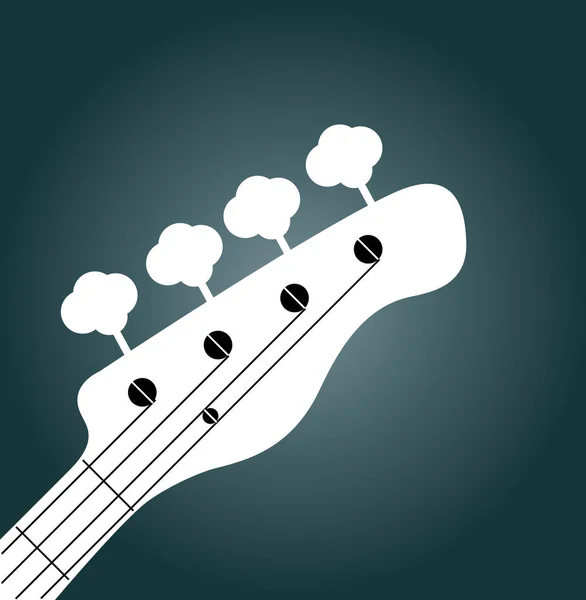 Guitarra Elétrica Ilustração Vetorial Simples —  Vetores de Stock