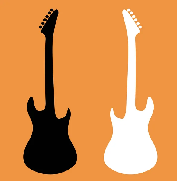 Guitarra Elétrica Ilustração Vetorial Simples —  Vetores de Stock