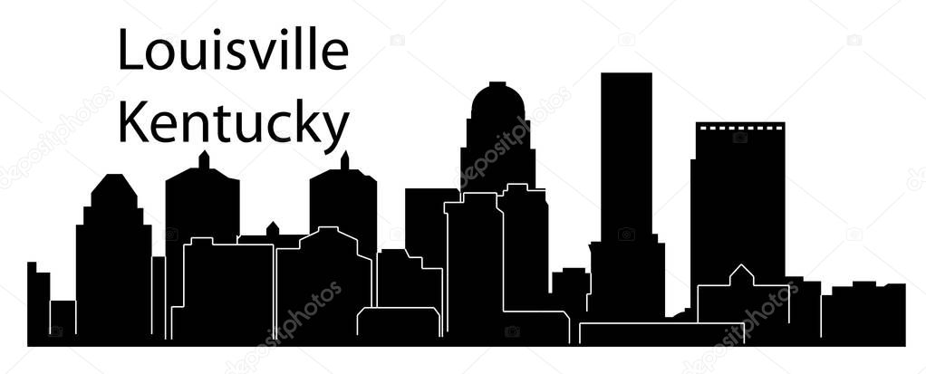 flat city silhouette, simple vector illustration 