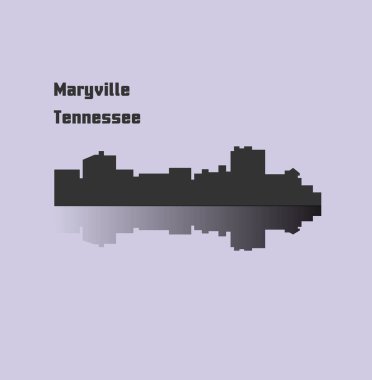 düz şehir silueti, basit vektör çizim 