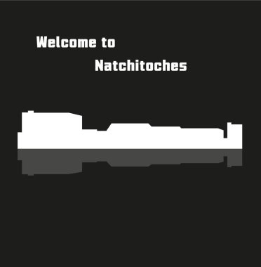 düz şehir silueti, basit vektör çizim 