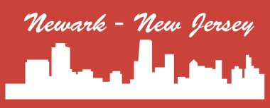 düz şehir silueti, basit vektör çizim 